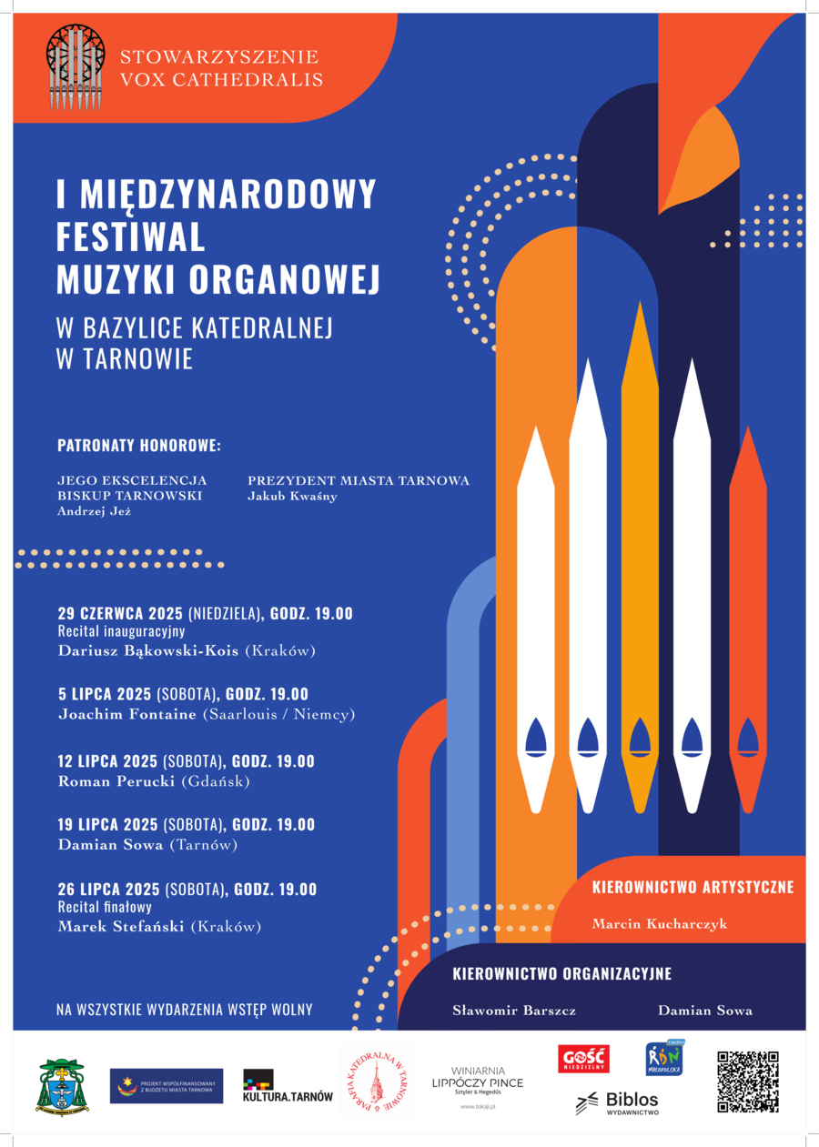Plakat festiwalu organowego